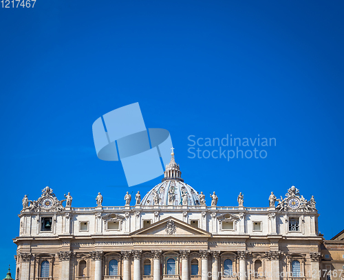 Image of Saint Peter Basilica Dome in Vatican