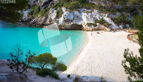 Image of Cala en Turqueta (Turqueta Beach) in Menorca, Spain