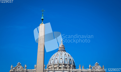 Image of Saint Peter Basilica Dome in Vatican