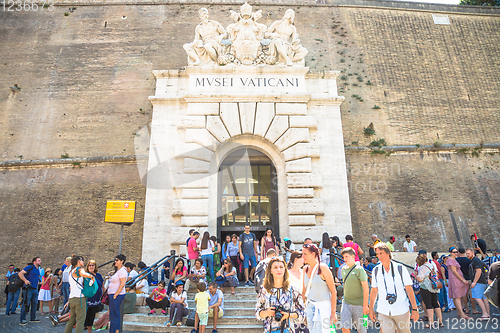 Image of Mass-tourism at Vatican Museum in Rome