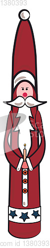 Image of Tall Santa Claus toy offering prayer vector or color illustratio