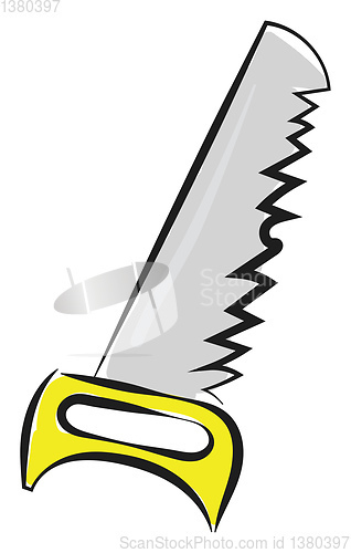 Image of A sharp saw vector or color illustration