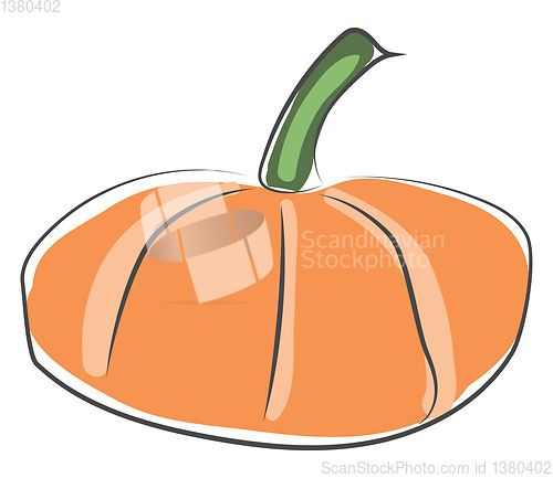 Image of A pumpkin cartoon vector or color illustration