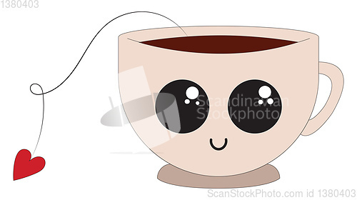 Image of Tea cup, vector or color illustration.