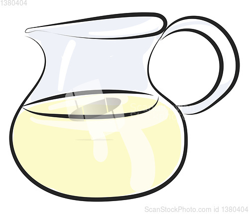 Image of A jug of milk, vector or color illustration.