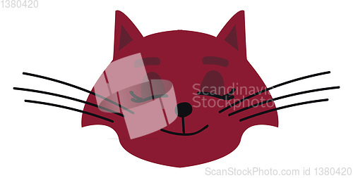 Image of Red cat illustration vector on white background 