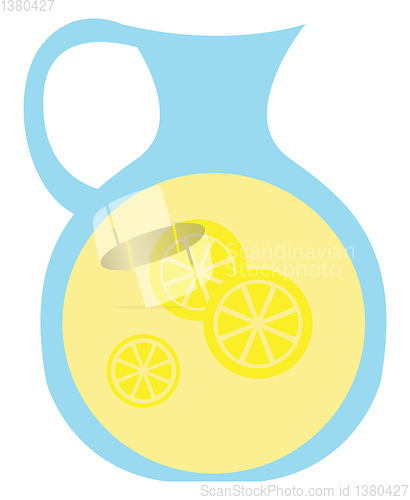 Image of Clipart of a jar filled with lemon juice vector or color illustr