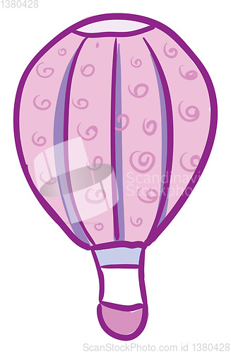 Image of A pink parachute vector or color illustration