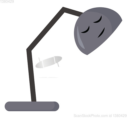 Image of Grey table lamp, vector or color illustration.