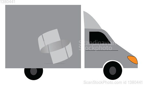 Image of A commercial vehicle or truck to transport goods vector color dr