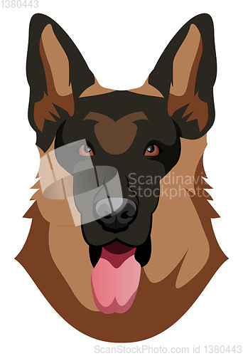 Image of German Shepherd illustration vector on white background