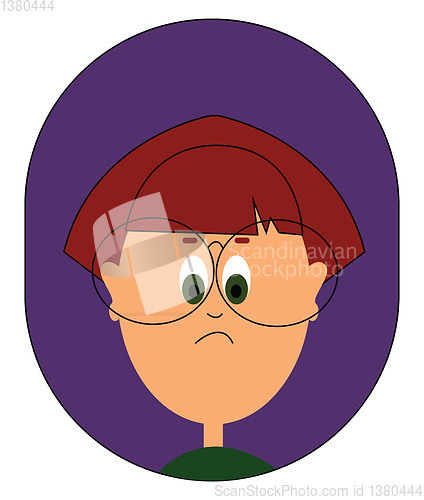 Image of Image of big glasses, vector or color illustration.