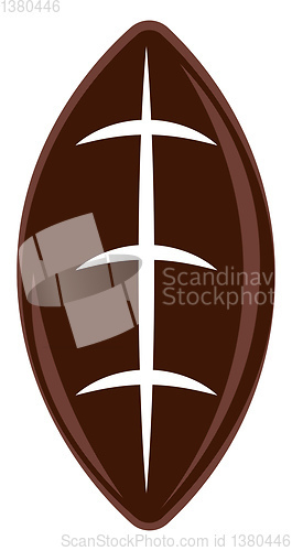 Image of A big brown American football vector or color illustration