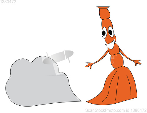 Image of Cartoon broom vector or color illustration