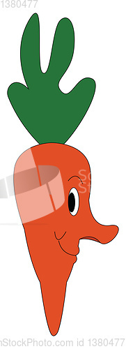 Image of Smiling carrot illustration vector on white background 