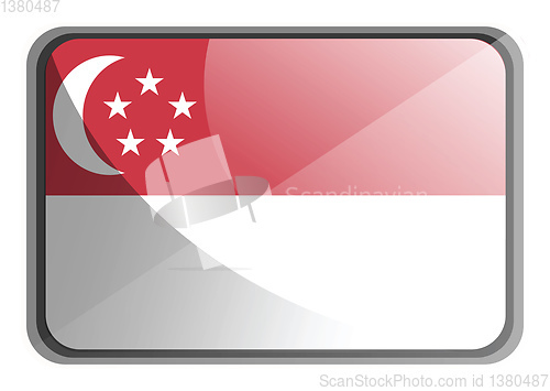 Image of Vector illustration of Singapore flag on white background.