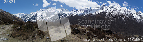 Image of Langtand valley trekking mountain in Nepal 