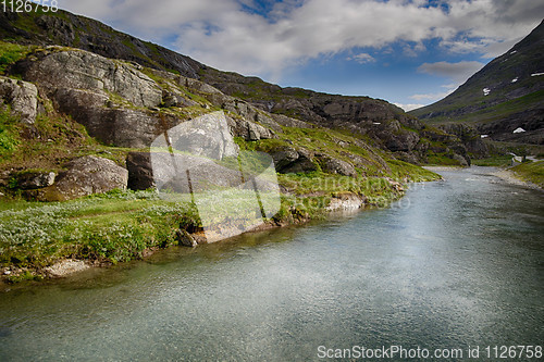 Image of Mountain river in Norway summer trip