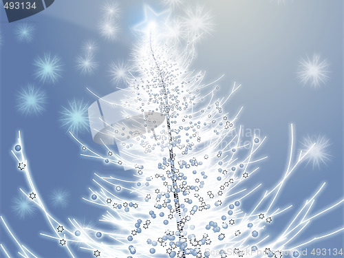 Image of Sparkly christmas tree illustration