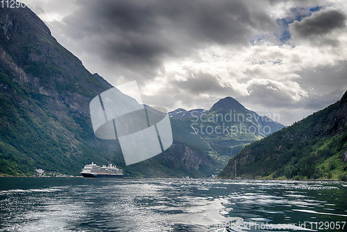 Image of Dramatic fjord landscape in Norway