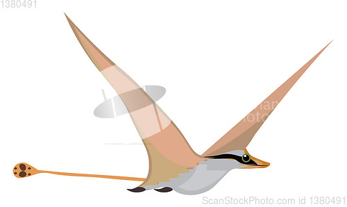 Image of Pterosaurs, vector or color illustration.