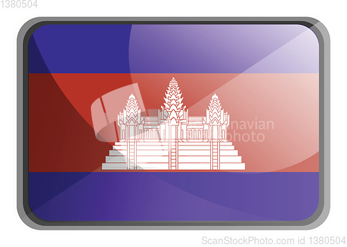 Image of Vector illustration of Cambodia flag on white background.