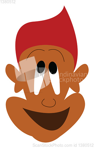 Image of A smiling face vector or color illustration