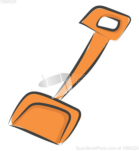 Image of An orange scoop vector or color illustration