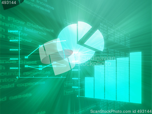 Image of Spreadsheet business charts illustration