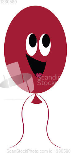 Image of A happy balloon vector or color illustration