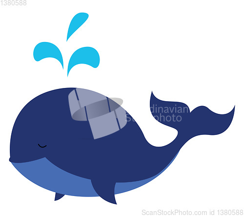 Image of Whale, vector or color illustration.