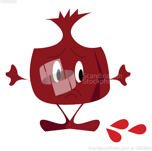 Image of Emoji of a nutritious sweet and sour red juicy garnet fruit expr