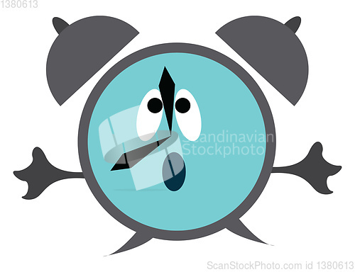 Image of An alarm clock, vector color illustration.