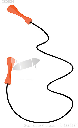 Image of Long jump rope vector or color illustration