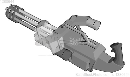 Image of 3D vector illustration on white background  of a military machin
