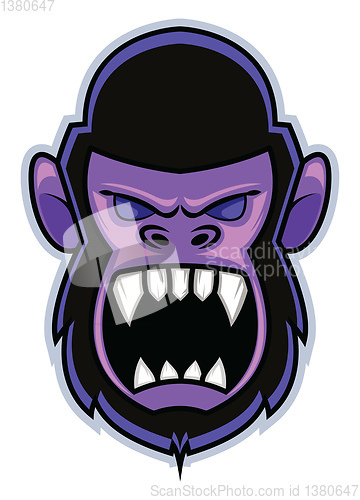 Image of Crazy gorilla gaming logo illustration vector on white backgroun