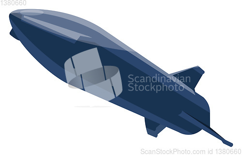 Image of Dark blue minimalistic missile vector illustration on white back