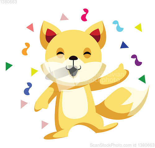 Image of Cat celebrating Chinese New Year vector illustration on white ba