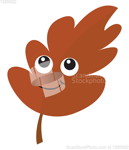Image of Large leaf vector or color illustration