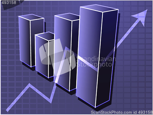 Image of Financial barchart illustration