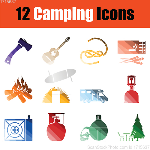 Image of Camping icon set