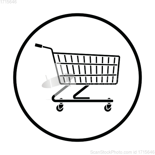 Image of Supermarket shopping cart icon