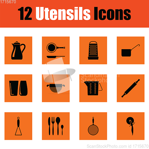 Image of Utensils icon set