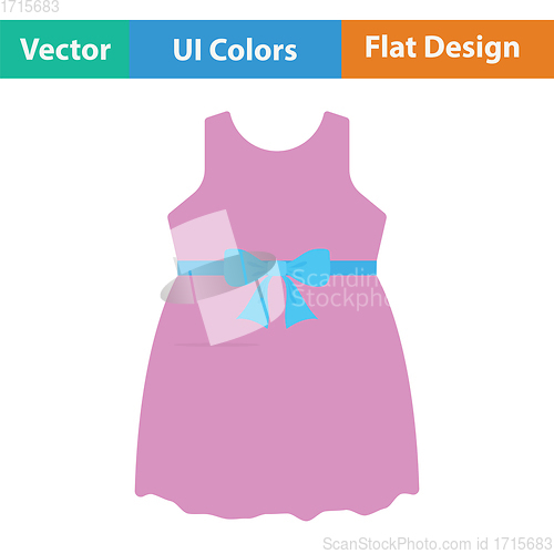 Image of Baby girl dress icon