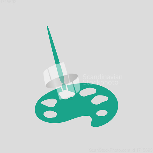 Image of School palette with brush icon