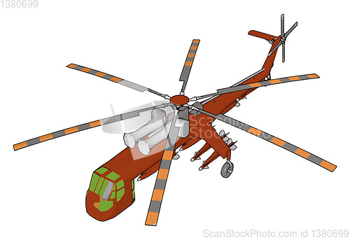 Image of Helicopter a type of rotorcraft or aircraft vector or color illu