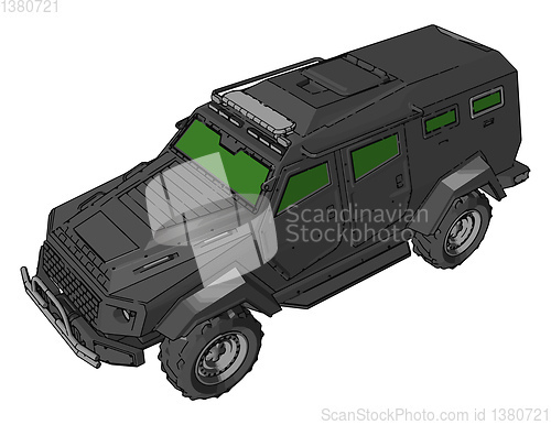 Image of Military light utility vehicle vector or color illustration