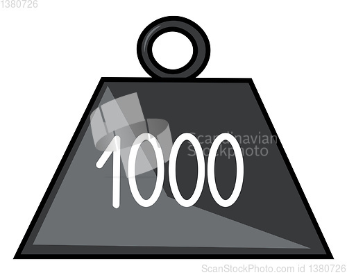 Image of Clipart of 1kg weight/Clipart of 1-kilogram weight vector or col