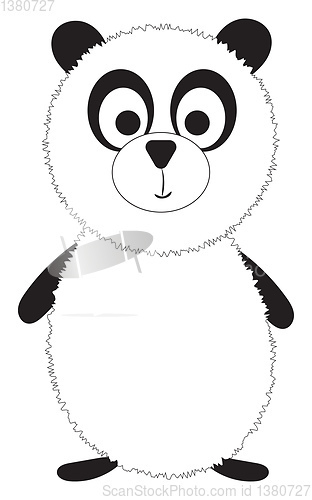 Image of Black and white panda, vector or color illustration.