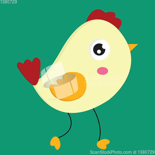 Image of A little rooster vector or color illustration